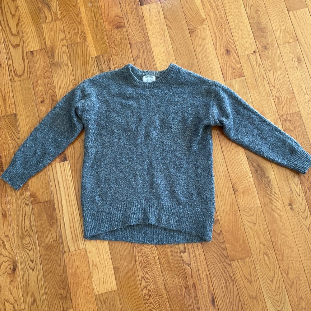 Old Navy Crew Neck Pullover Sweater M Warm Gray